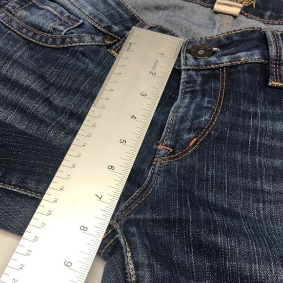 RETRO SILVER AIKO BOOTCUT JEANS 29x31 EMBOSSED PATCH 😎 - Picture 6 of 14